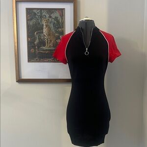 Divided Black and Red Dress